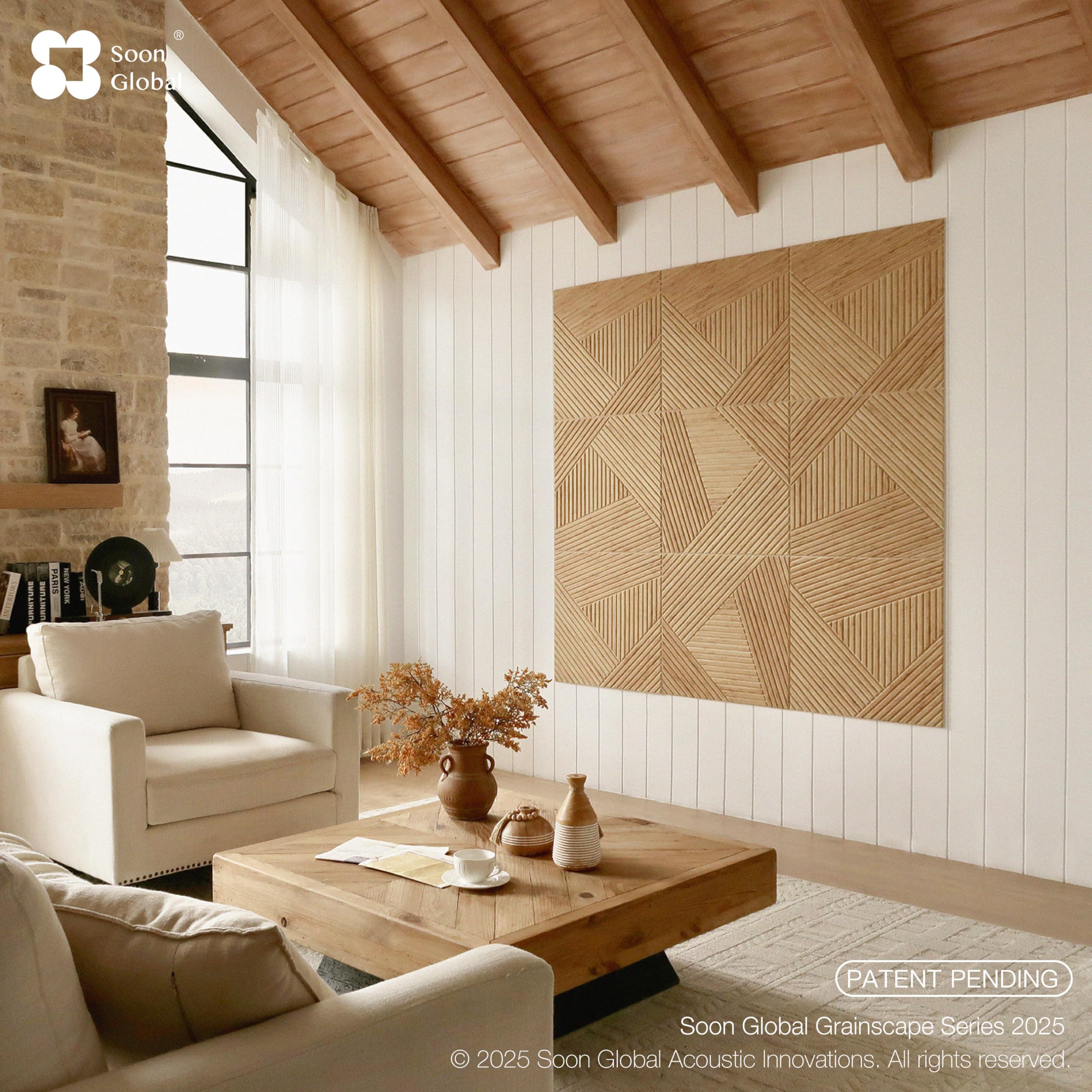 Amazon.com: Soon Global Acoustic Wall Panels,Timber Spiral | 6