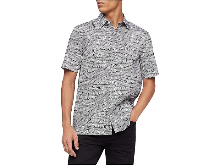 stretch cotton button up shirt