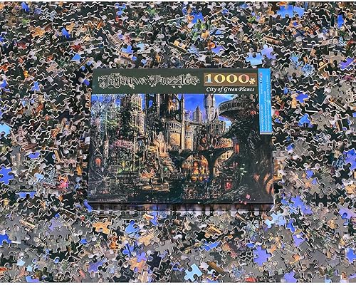 Miniatura 7 de Ingooood - Rompecabezas de 1000 piezas para adultos- Serie de fantasía - Ciudad de plantas verdes_IG-1146 Rompecabezas de madera de entretenimiento