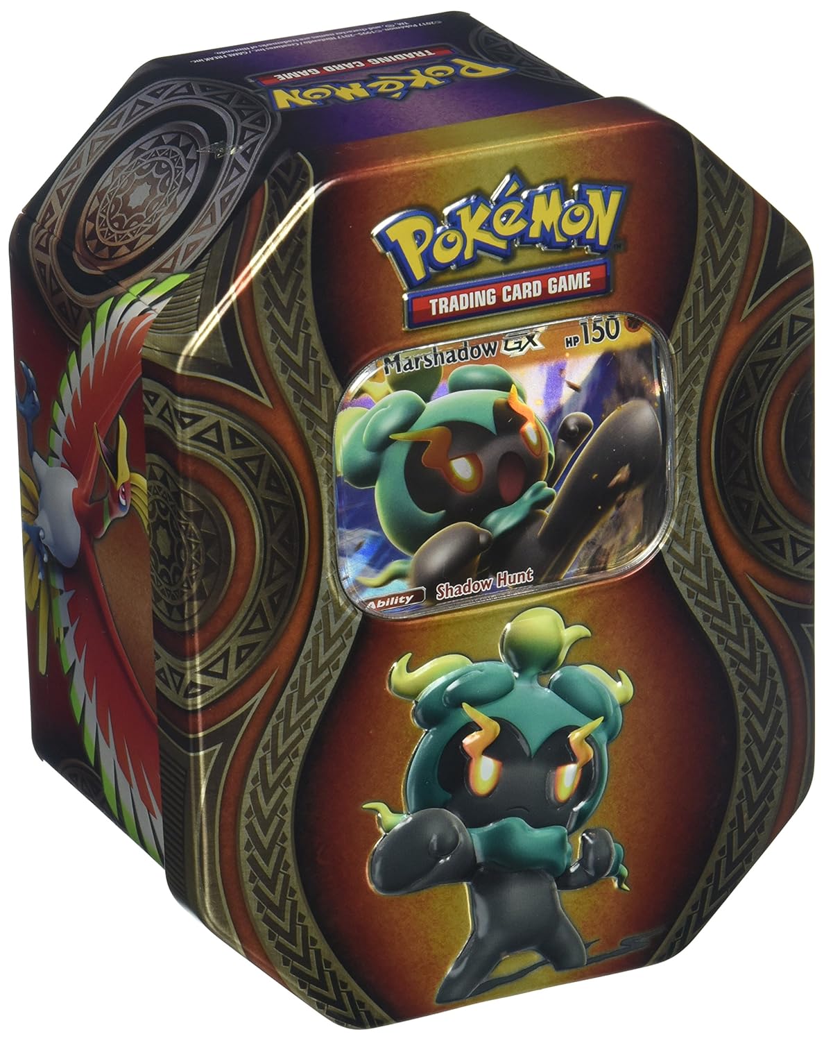 Pokemon TCG Mysterious Powers Marshadow-GX Tin Collectible Trading Card Set 4 Booster Packs 1 Ultra Rare Foil Promo