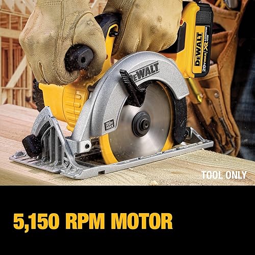 Miniatura 5 de DeWalt DCS391B 20 voltios Max Li-Ion Sierra circular, herramienta solo
