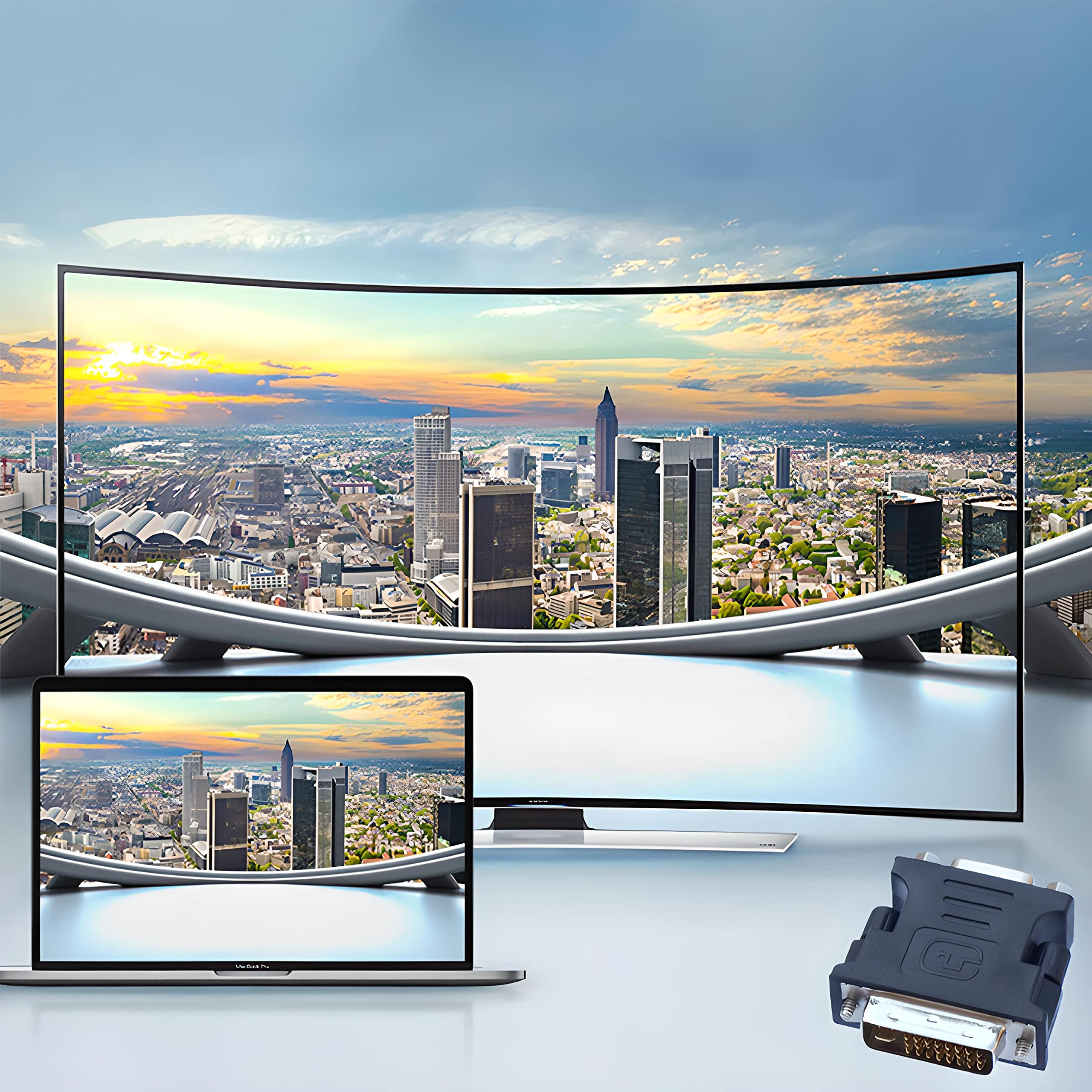 Retoo Convertitore da DVI-I a VGA, da DVI a VGA Full HD 1080p 60Hz, da spina a presa, adattatore da digitale ad analogico per scheda grafica, PC, monitor, proiettore, laptop, notebook