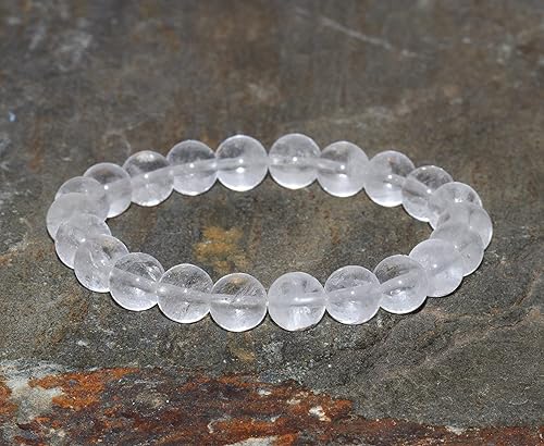 Miniatura 3 de 8mm Milky Clear Quartz Crystal Bracelet, Yoga Wrist Mala Beads, Meditation Jewelry, Milk, Master Healer - Clarity - Healing for All Chakras