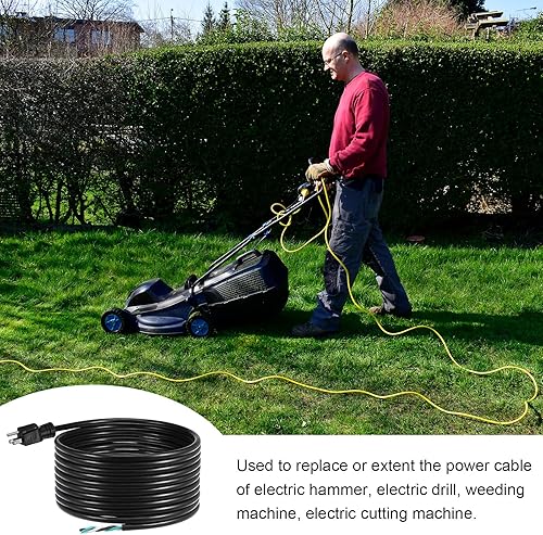 Miniatura 7 de PATIKIL Cable de alimentación de CA, 20 pies 12 AWG, cable de fuente de alimentación de repuesto de 3 clavijas 5-15P para aparato de CA universal y