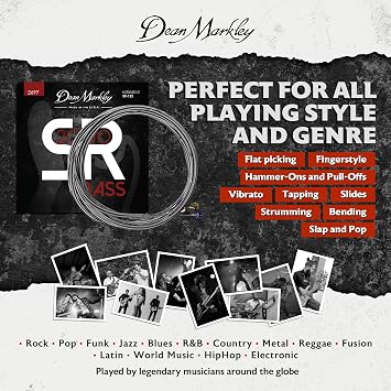Dean Markley DM2697 Sr2000 Bass Guitar Strings, Size 30-125
