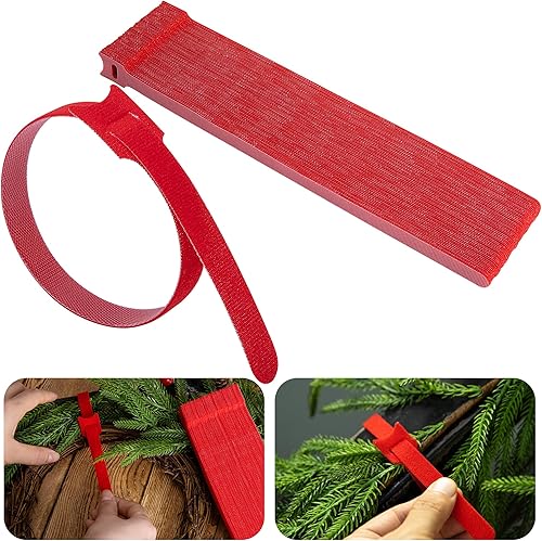 Miniatura 7 de 60 lazos de guirnalda de Navidad  lazos ajustables de 12 pulgadas  Correas reutilizables de nailon para plantas de jardín para árbol de Navidad,