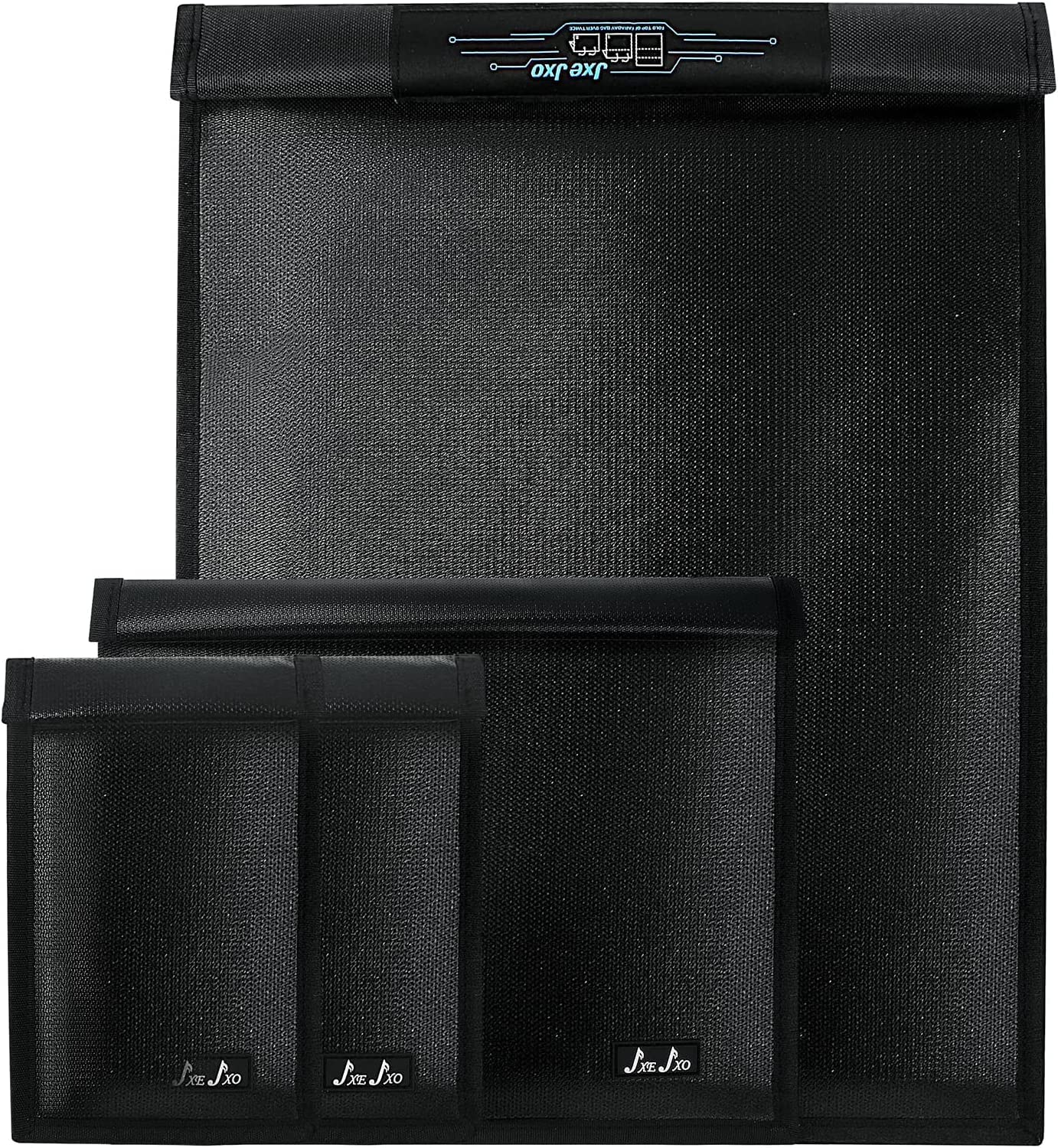 Bolsa Faraday para llaves de coche, jaula Faraday, protección EMP, bolsa RFID, bolsas EMP para dispositivos electrónicos, negro, S+M+L 4pack, Moderno.