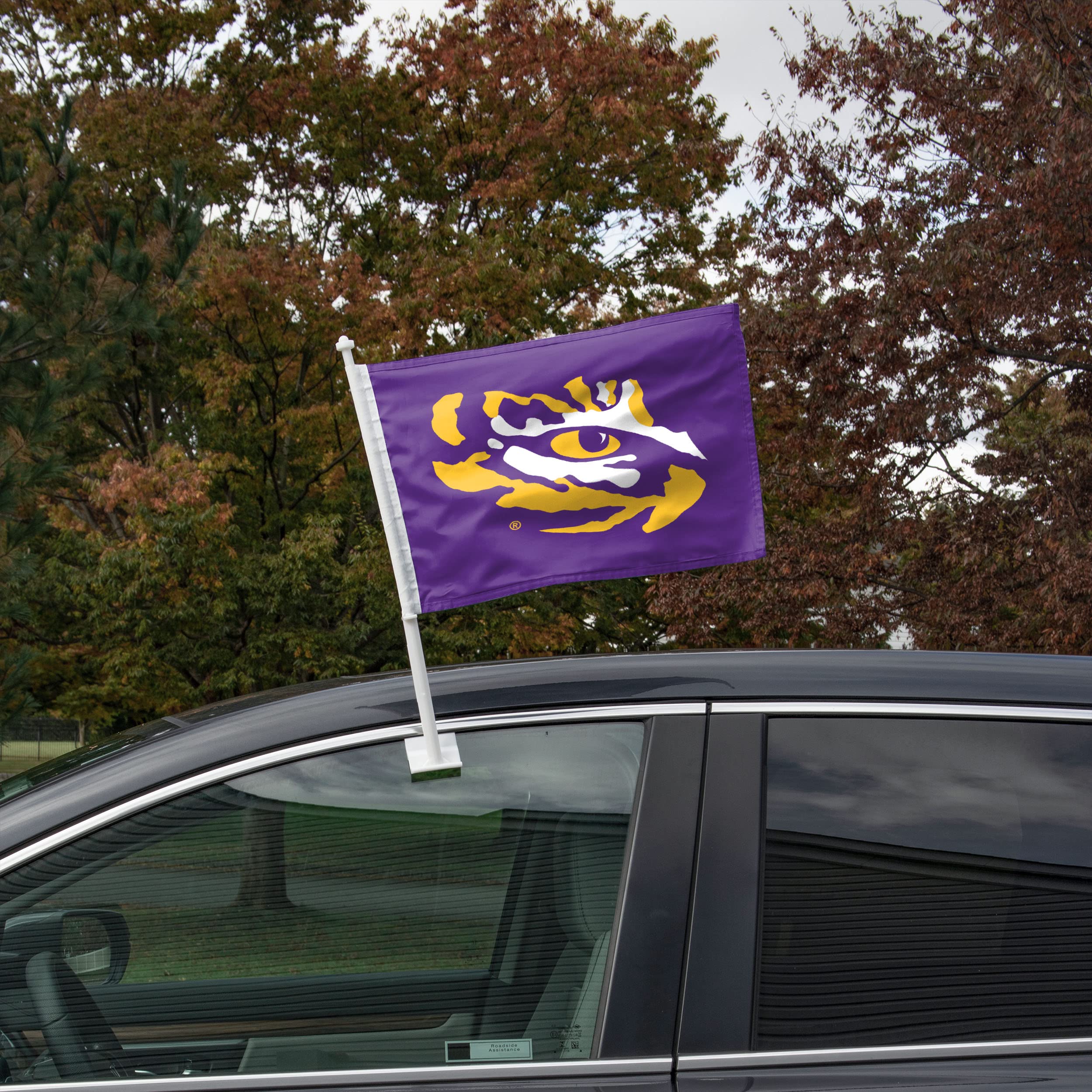 FOCO LSU Tigers NCAA 2 Pack Solid Car Flag