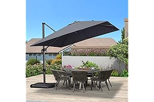 PURPLE LEAF Large Deck Umbrellas Outside with Stand