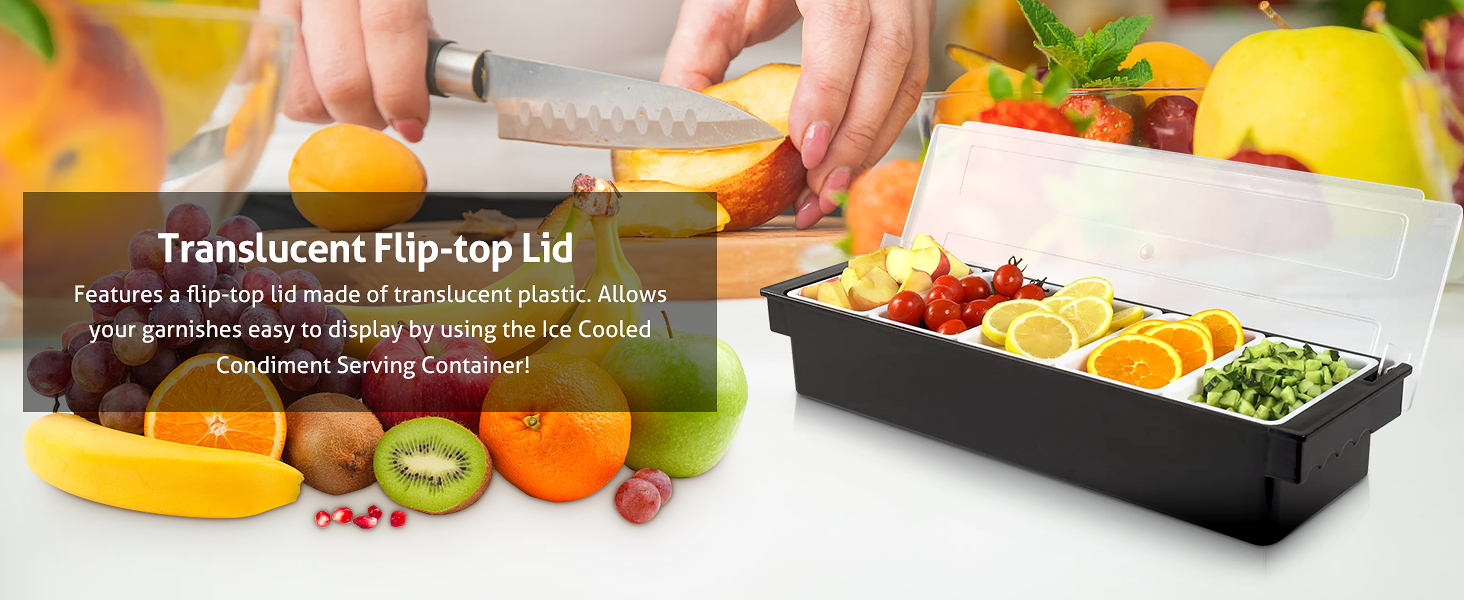 Amazon.com | WICHEMI Fruit, Veggie & Condiment Caddy with Lid