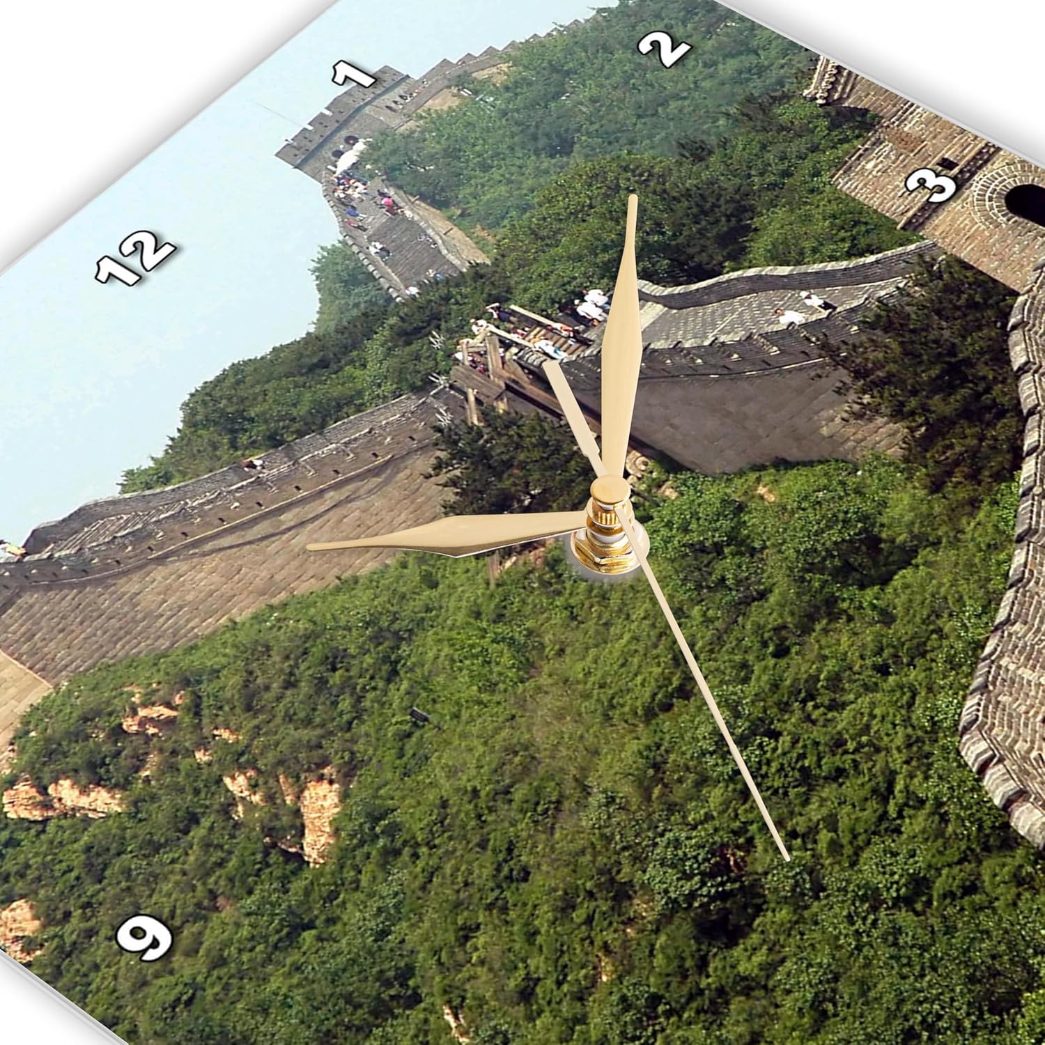 3dRose Wall Clock Silent - 15 inch - Great Wall of China - Vacation Spots