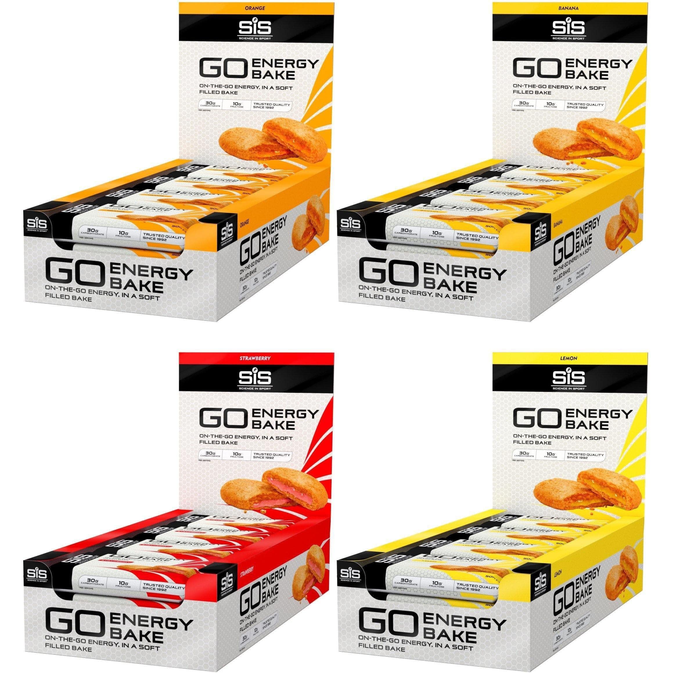 Science in Sport GO Energy Bakes, 30g Carbs, High Carb Soft-Filled Baked Energy Snack, Orange Flavour, 12 Bars