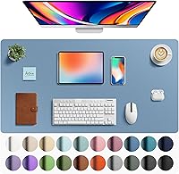 Vista 210 de Aothia Protector de escritorio de cuero, alfombrilla para ratón, alfombrilla de escritorio de oficina, secante de escritorio de cuero PU