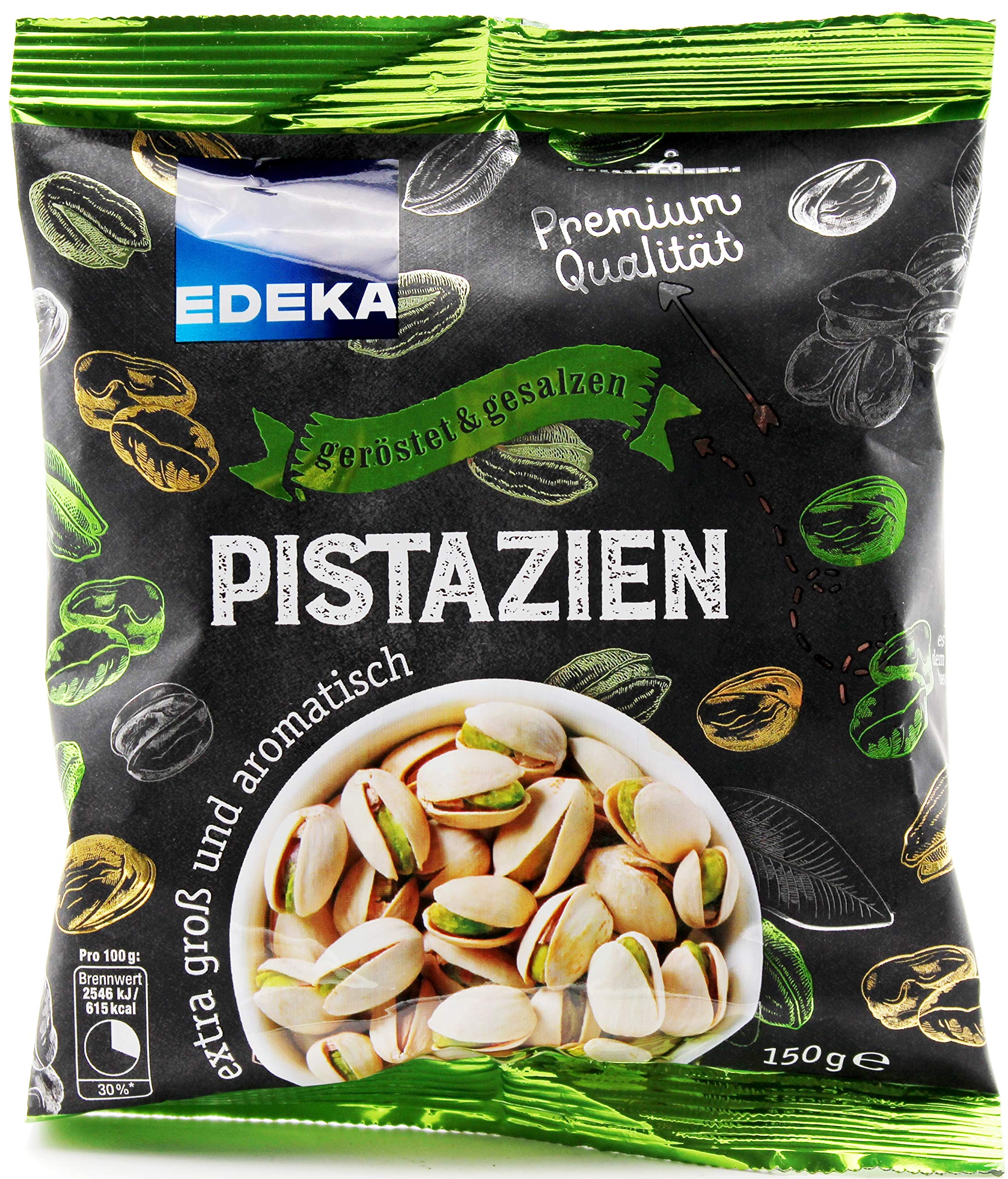 Edeka Pistazien geröstet und gesalzen, 12er Pack (12 x 150g)