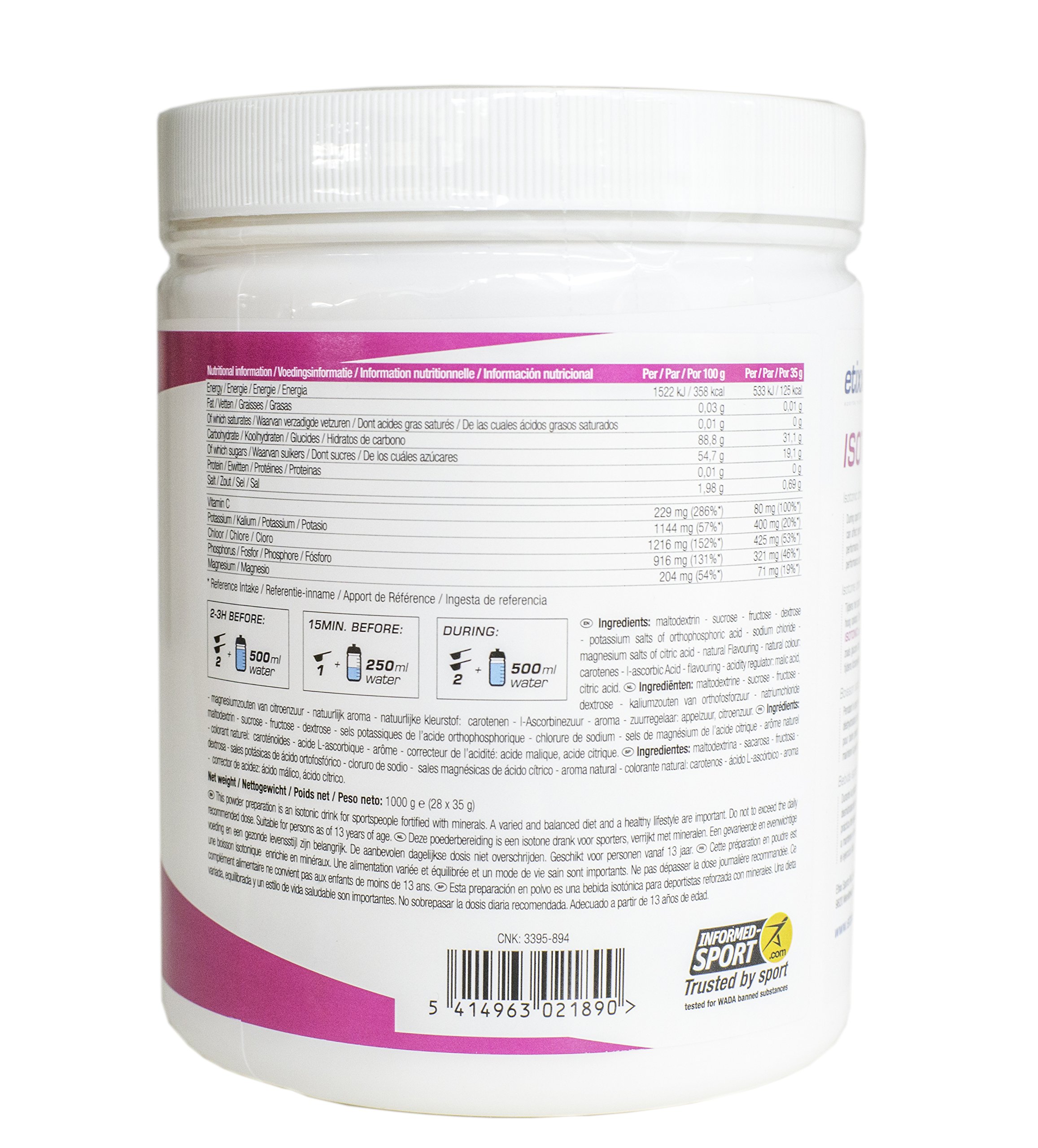 Etixx Isotonic Polvo Naranj Mango 1Kg