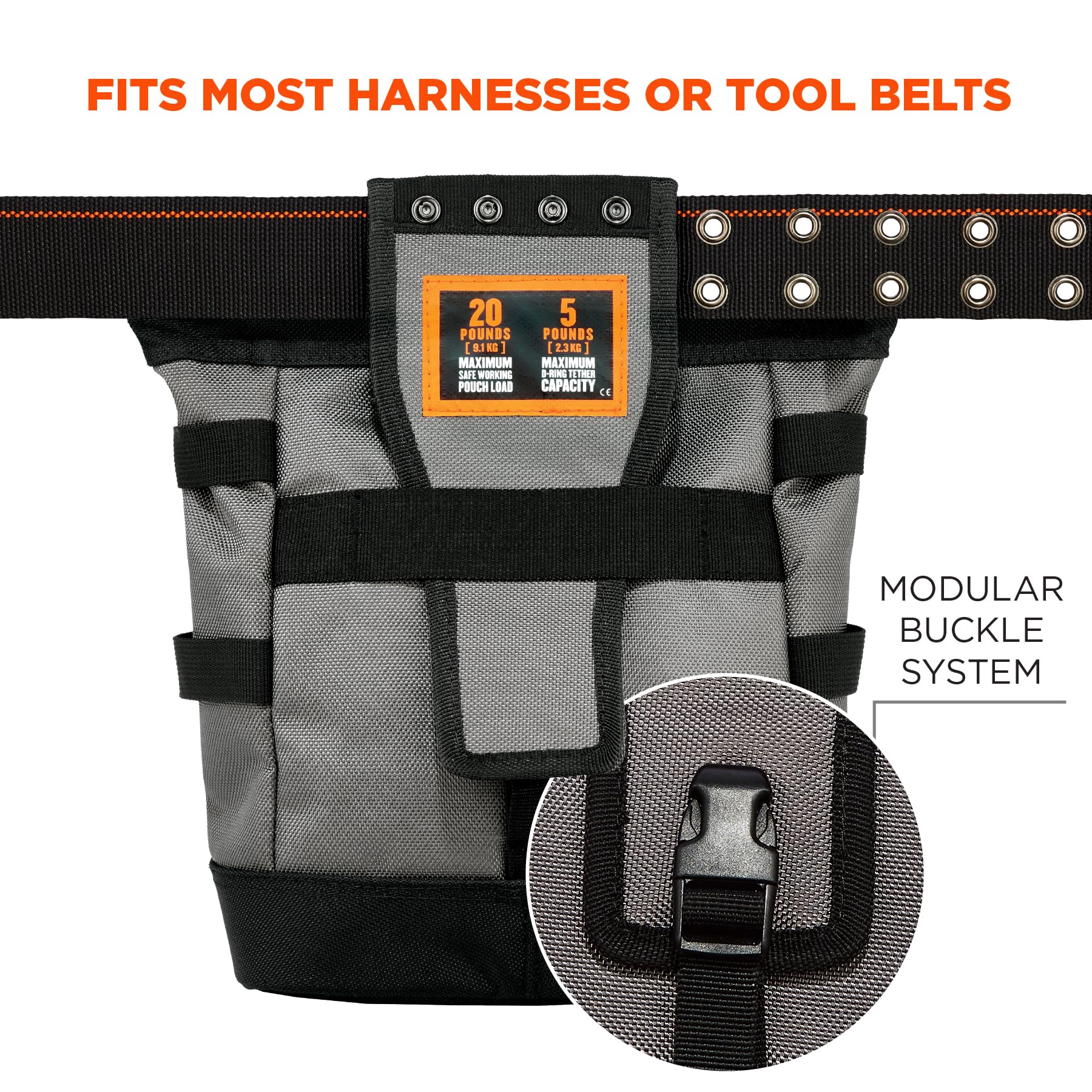 Ergodyne Arsenal 5527 Topped Tool Pouch with Snap-Hinge Closure