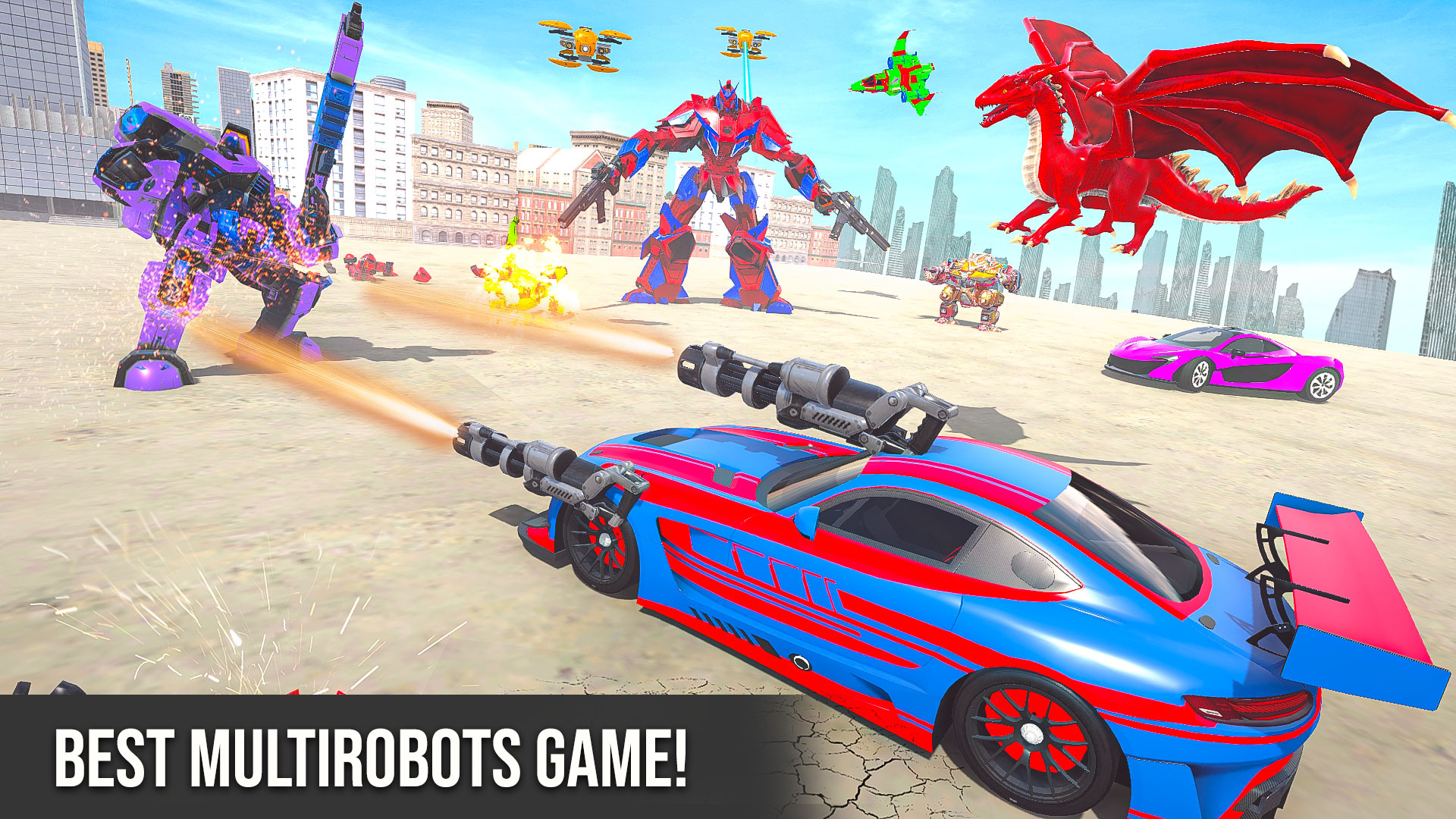 Multi Robot Car War Robot Game Flying Super Hero App on Amazon Appstore