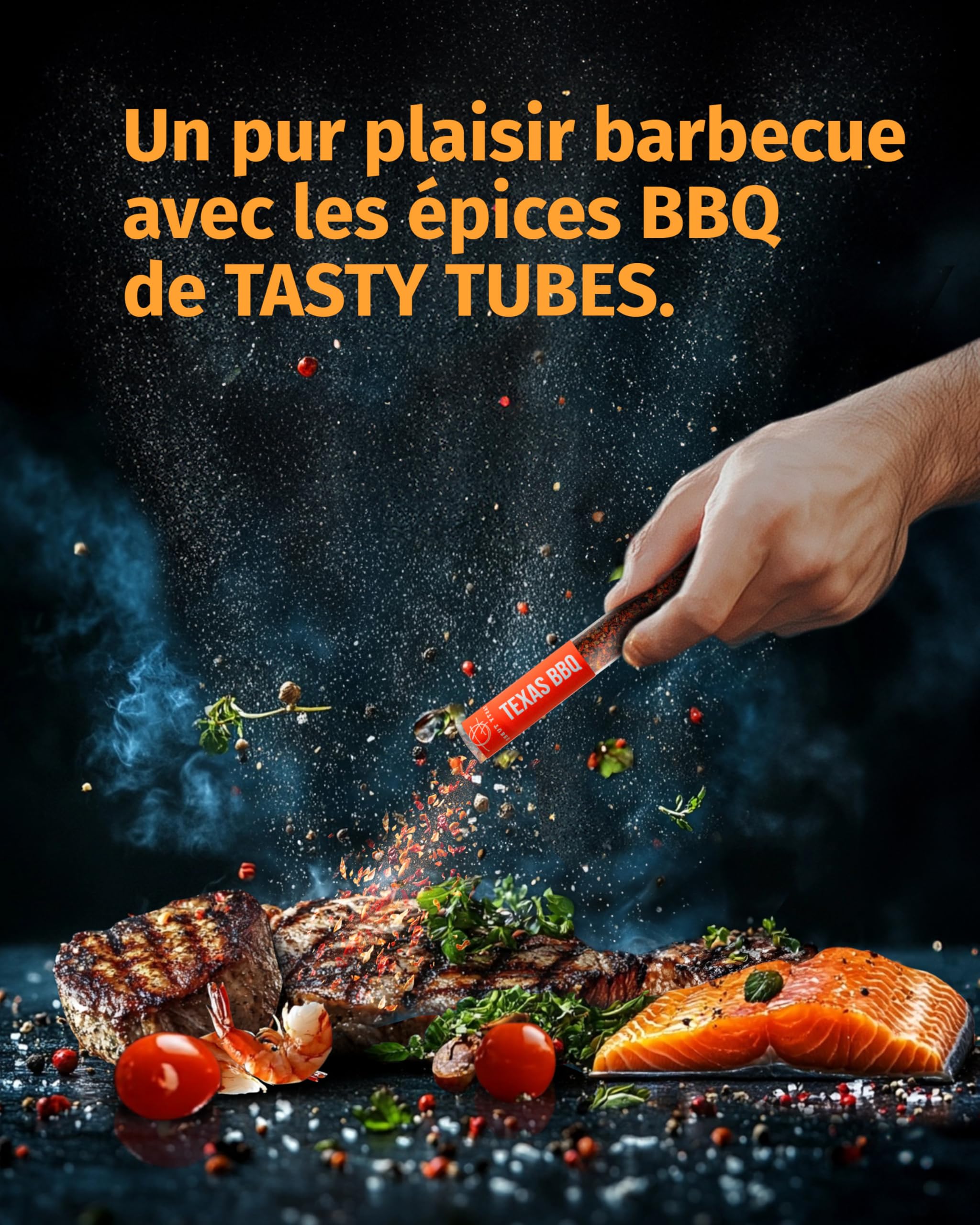 Tasty Tubes – Bold BBQ Box – Coffret d’épices – Cadeau original pour hommes & femmes – 10 mélanges BBQ, dips & beurres aux herbes – Coffret cadeau pour passionnés de grillades - 4