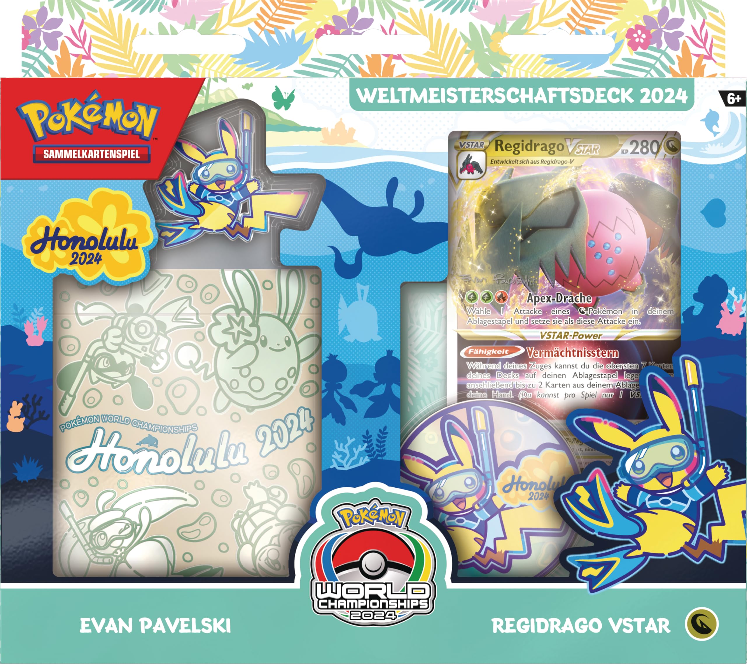 Pokémon-Sammelkartenspiel: Weltmeisterschaftsdeck 2024 - Evan Pavelski - Regidrago-VSTAR (1 vollständiges Deck mit 60 Karten & Zubehör)