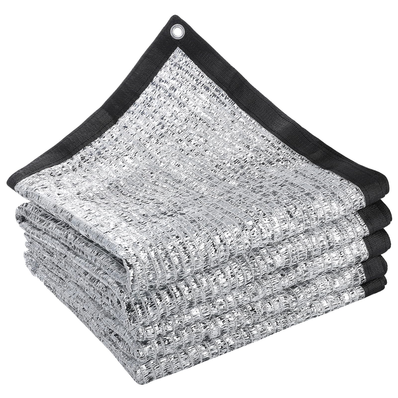 Photo 1 of 10' x 14' 70% Reflective Aluminet Shade Cloth - Durable Sun Protective Shade Covers with Grommets Providing UV Protection and Cooling for RV Camping Chicken Coop Garden Greenhouse Pickup Trunk