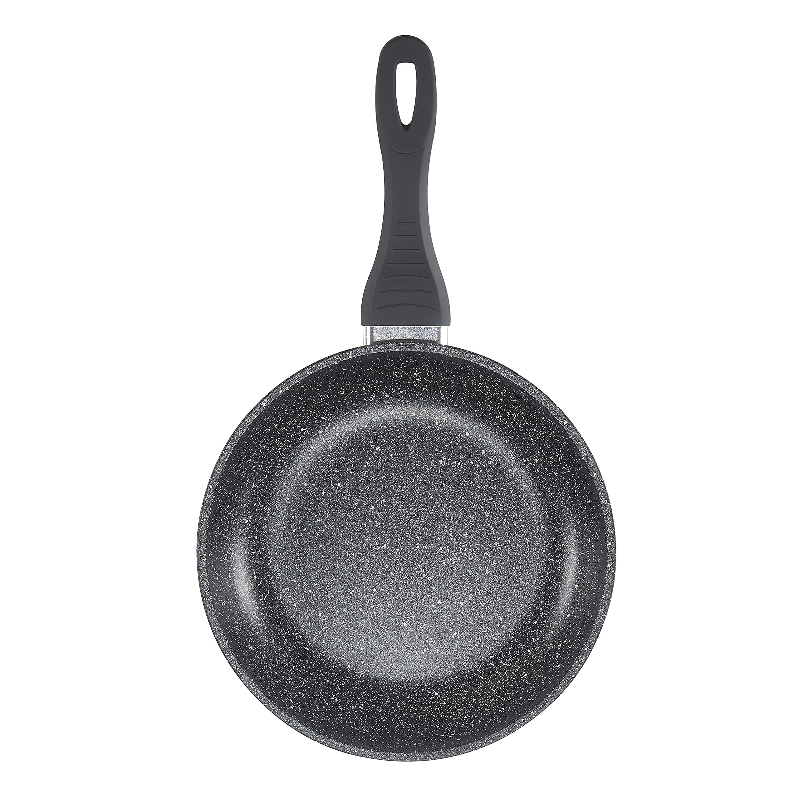Sovereign Stone Frying Pan with Aluminium High-Tech Non-Stick Coating and Ergonimic Handles, Suitable for All hob Types Including Induction Hob (20cm)