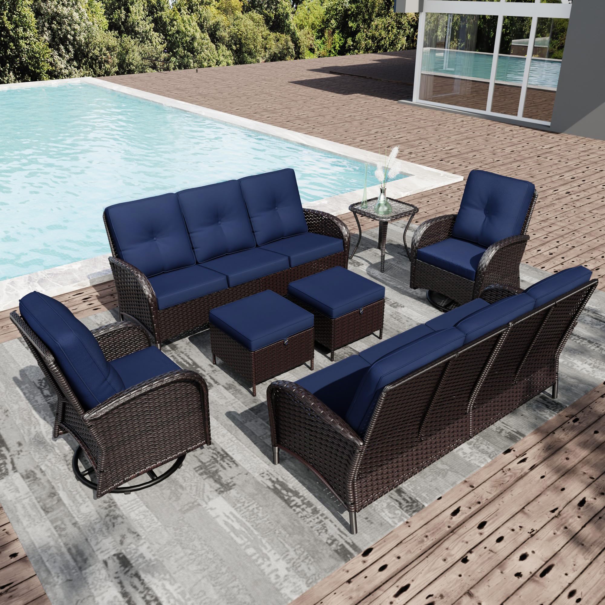 Joyside Wicker Patio Furniture Set 7 Piece