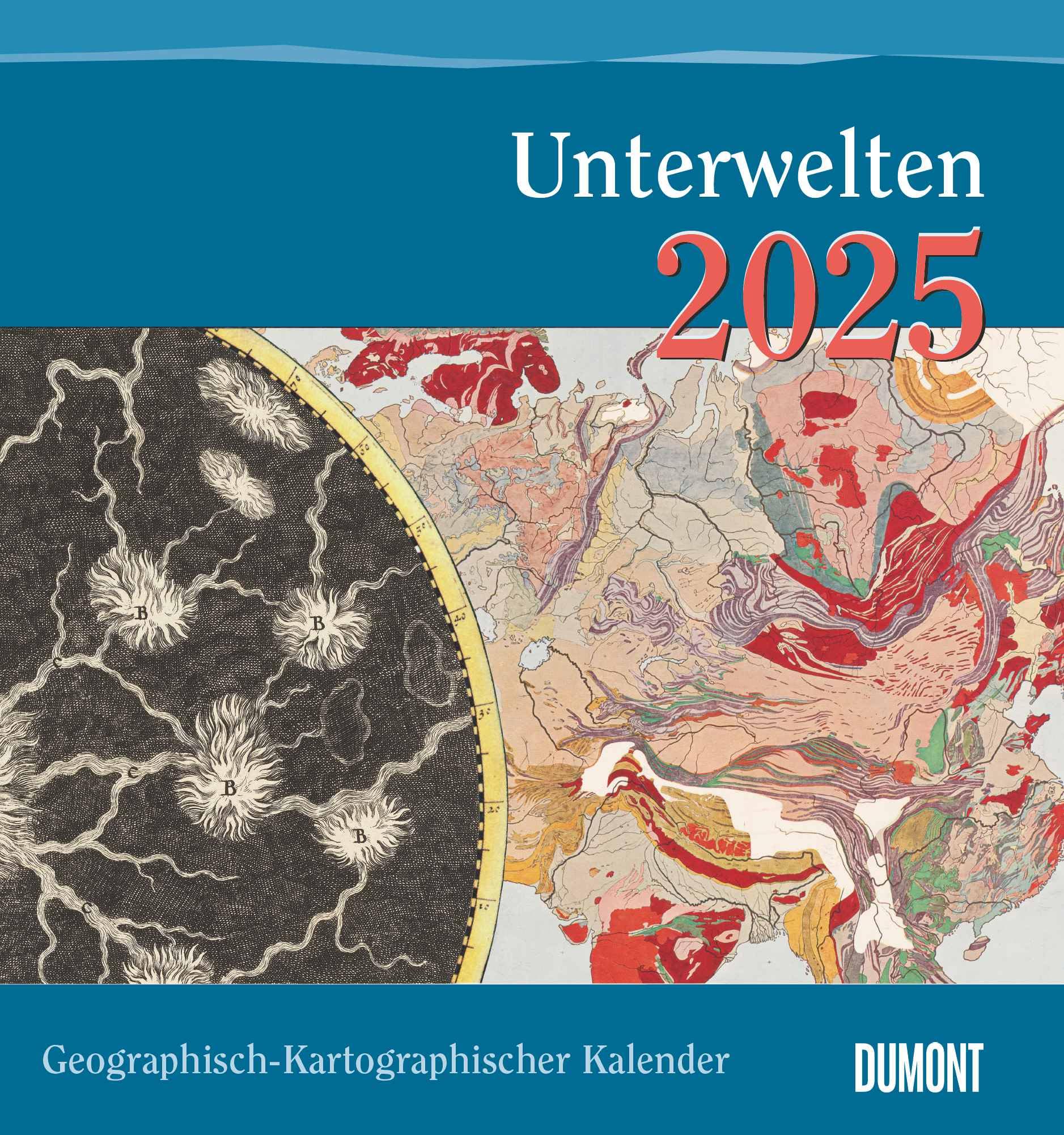 Geographical Cartographic Calendar 2025 - Underworlds - Wall