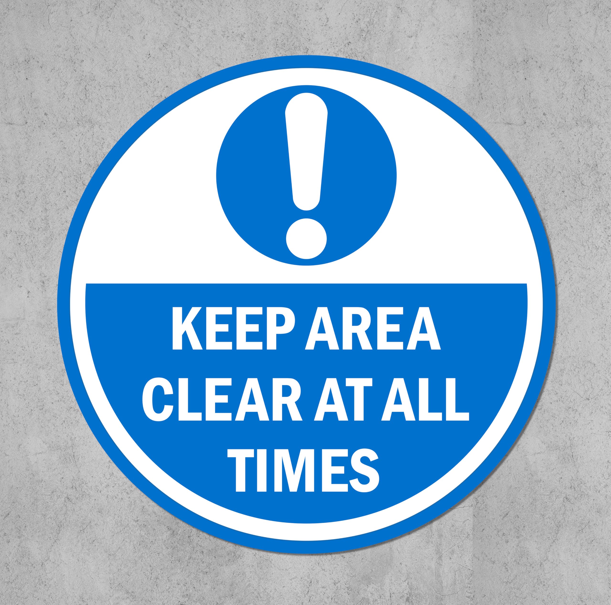 Keep area clear at all time floor sticker - Self adhesive floor graphic (200mm x 200mm)