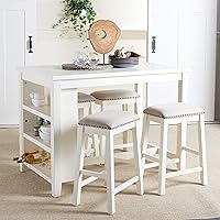 Vista 1 de Safavieh Home Collection Aero - Taburete blanco para mostrador de 25 pulgadas (juego de 2)