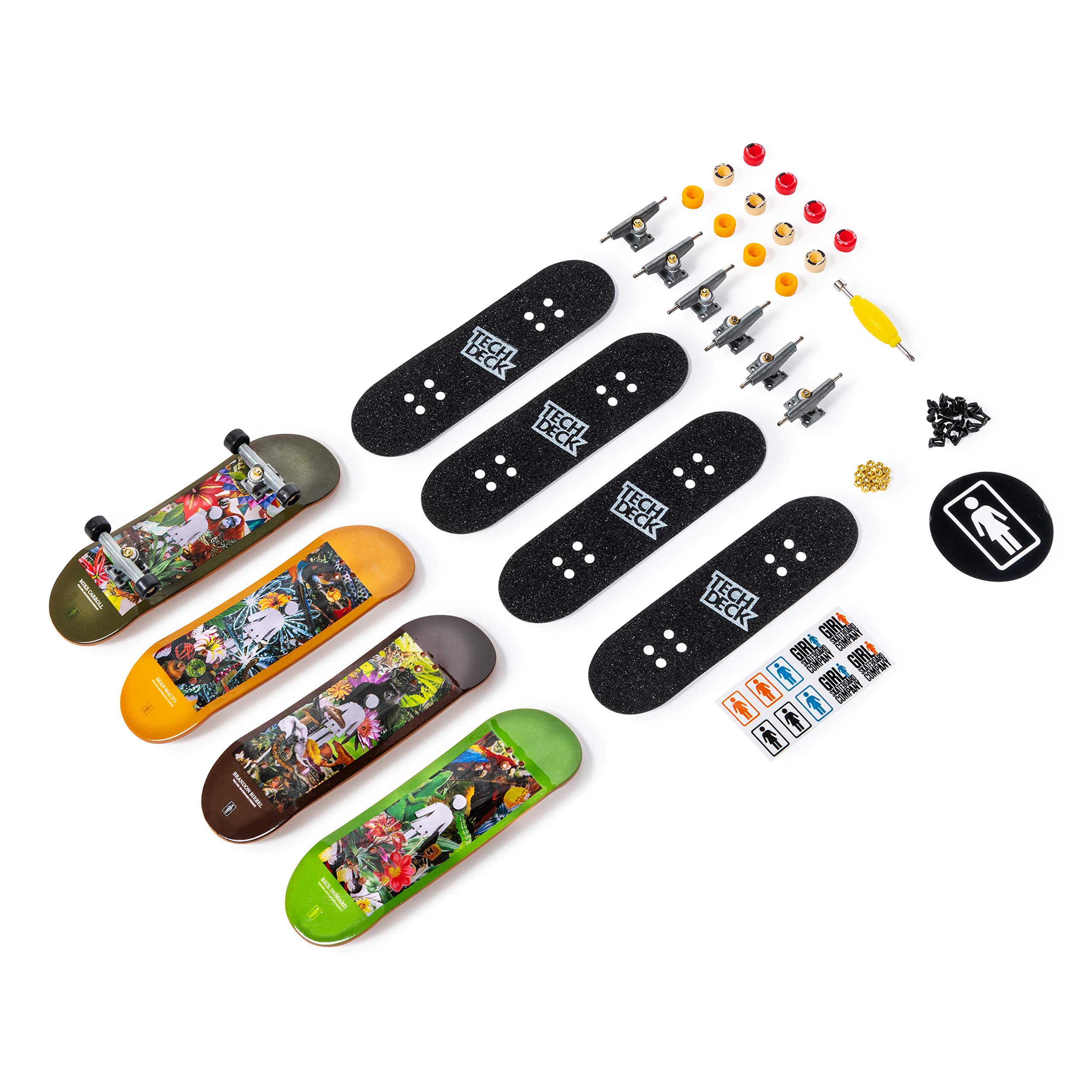 Tech Deck, Giochi Olimpici Parigi 2024, Set da 4 Fingerboard Ultra DLX, Mini Skateboard da Collezione Personalizzabili, Giocattoli per Bambini da 6 Anni in su (pacchetto può variare)