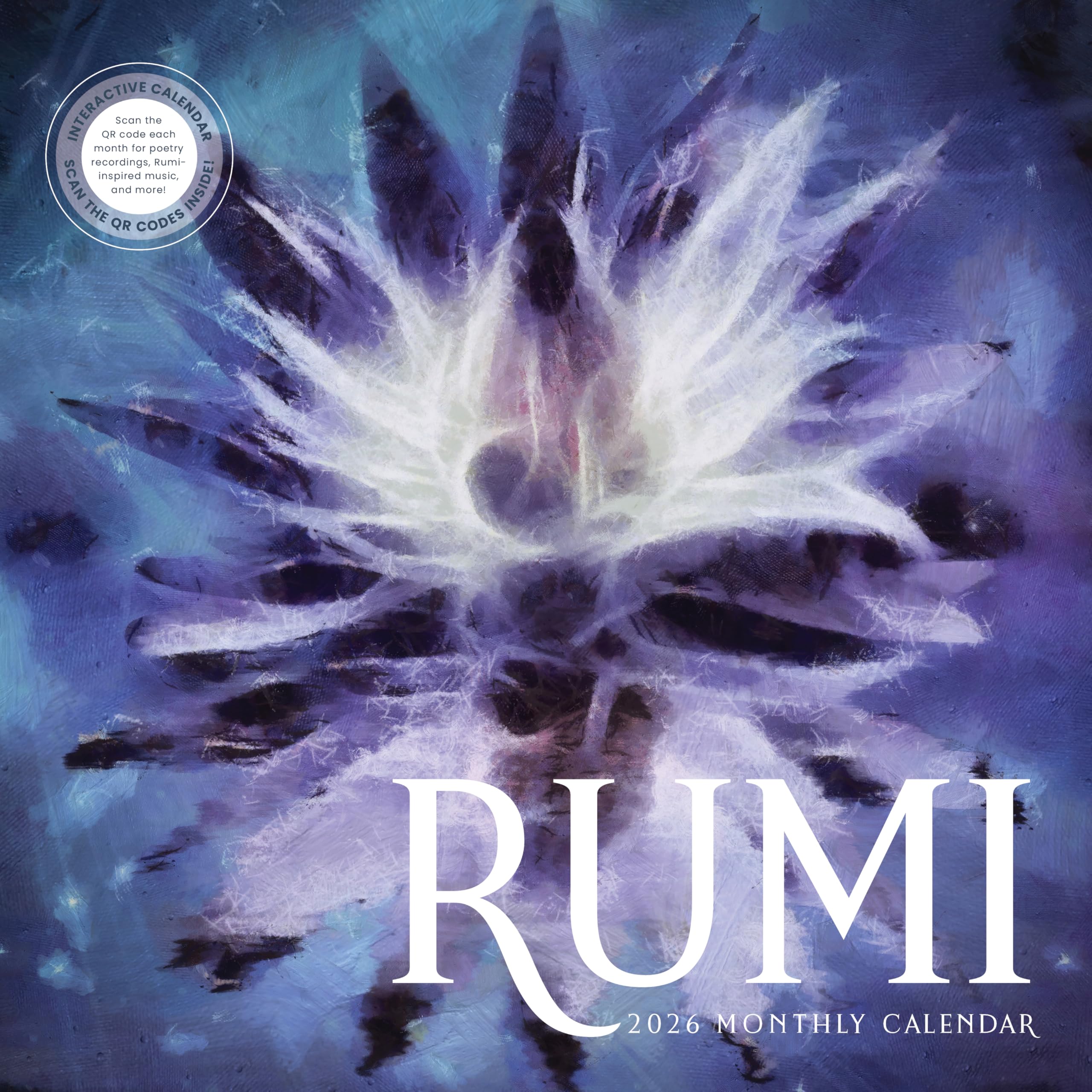 Rumi Calendar 2026 | 12" x 24" 12 Month Poetry Wall Calendar | Marble City Press | Excerpts from Enlightened Rumi, Mandala Art, Illuminated, Sufi Mystic, Spiritual | Small Family Owned Business |