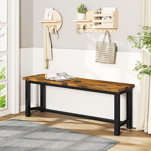 Miniatura 9 de DKLGG Bancos de comedor, bancos de cocina de 39 pulgadas, par de 2 bancos de mesa para cocina, sala de estar, dormitorio, banco de entrada