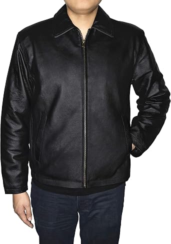 Victory Outfitters Mens Genuine Leather Open Bottom Jacket