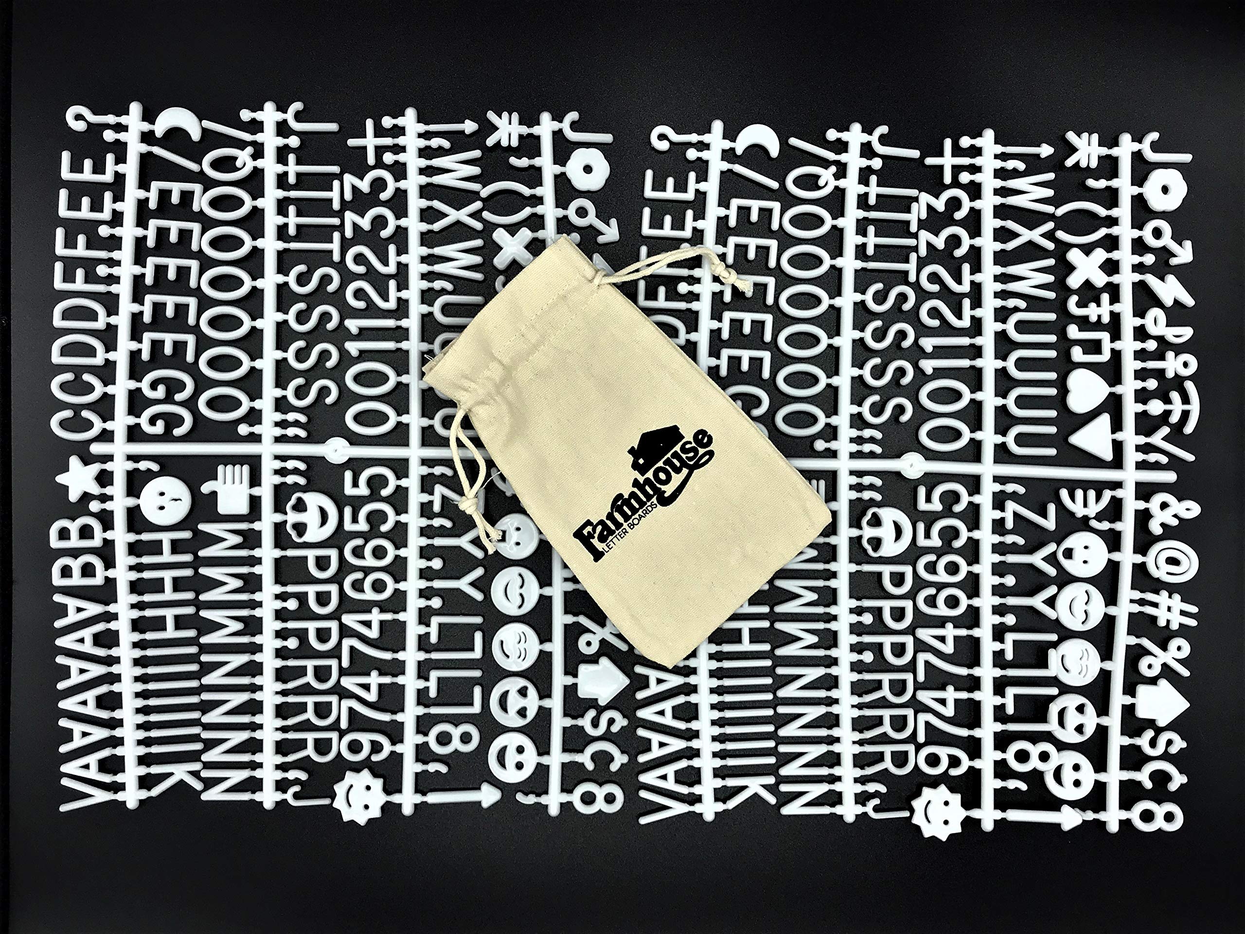 340 Lettres Blanches 3/4 Pouces Pour Panneau Feutre - Chiffres Symboles Avec Sac Cadeau