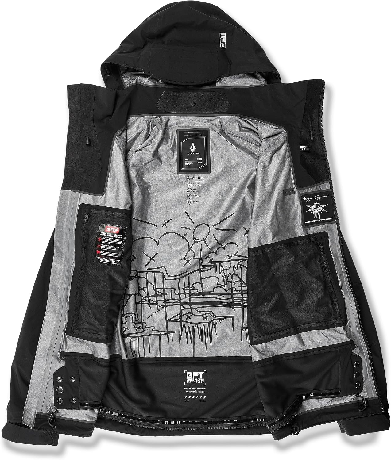 Volcom Men's Guch Stretch Gore-tex Relaxed Fit Snowboard Jacket