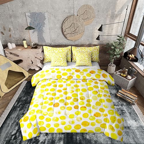 Erosebridal Circle Comforter Set with Sheets Full Size Rainy 7 Piece Bedding Set