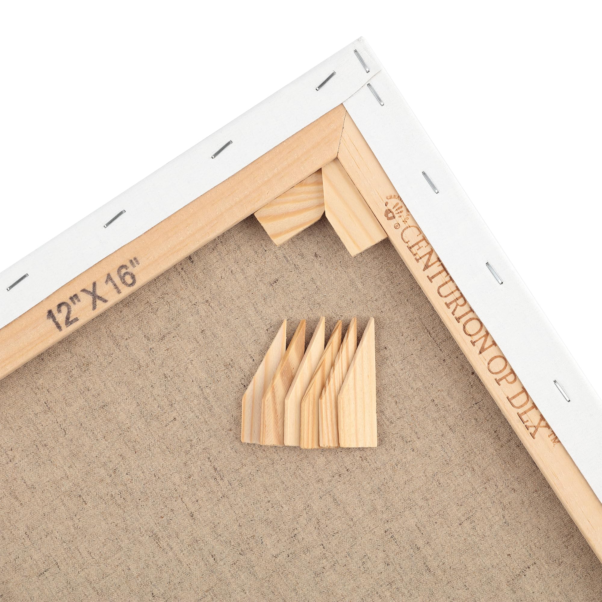 Centurion Tela allungata professionale deluxe in lino impregnato a olio, 311,8 g, 30,5 x 40,6 cm, scatola da 6, tele profonde da 1,7 cm, barelle essiccate in forno, graffette sul retro, tela di alta