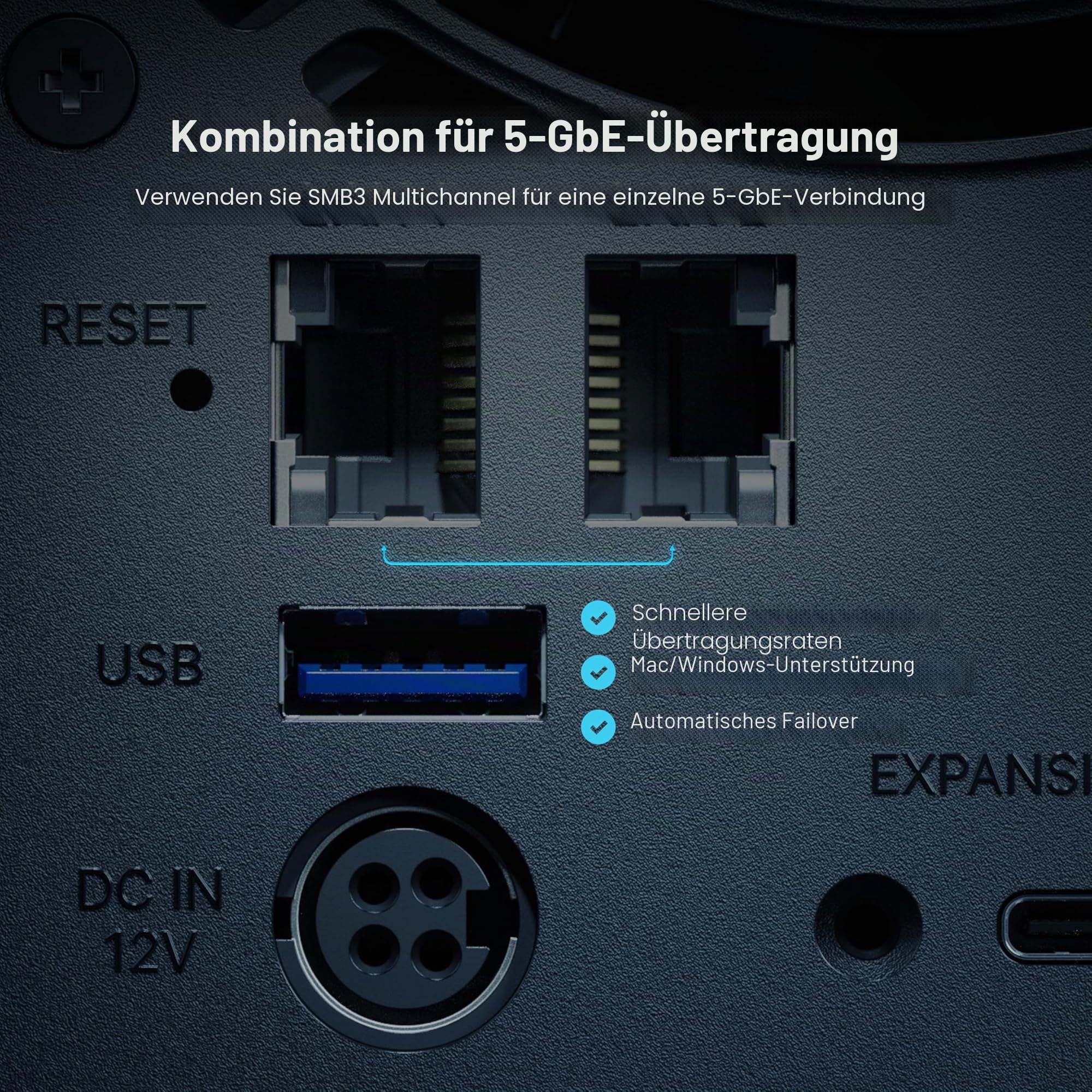 SYNOLOGY NAS DS925+ 4 Einschübe mit erweiterbarer Kapazität (ohne Festplatte)