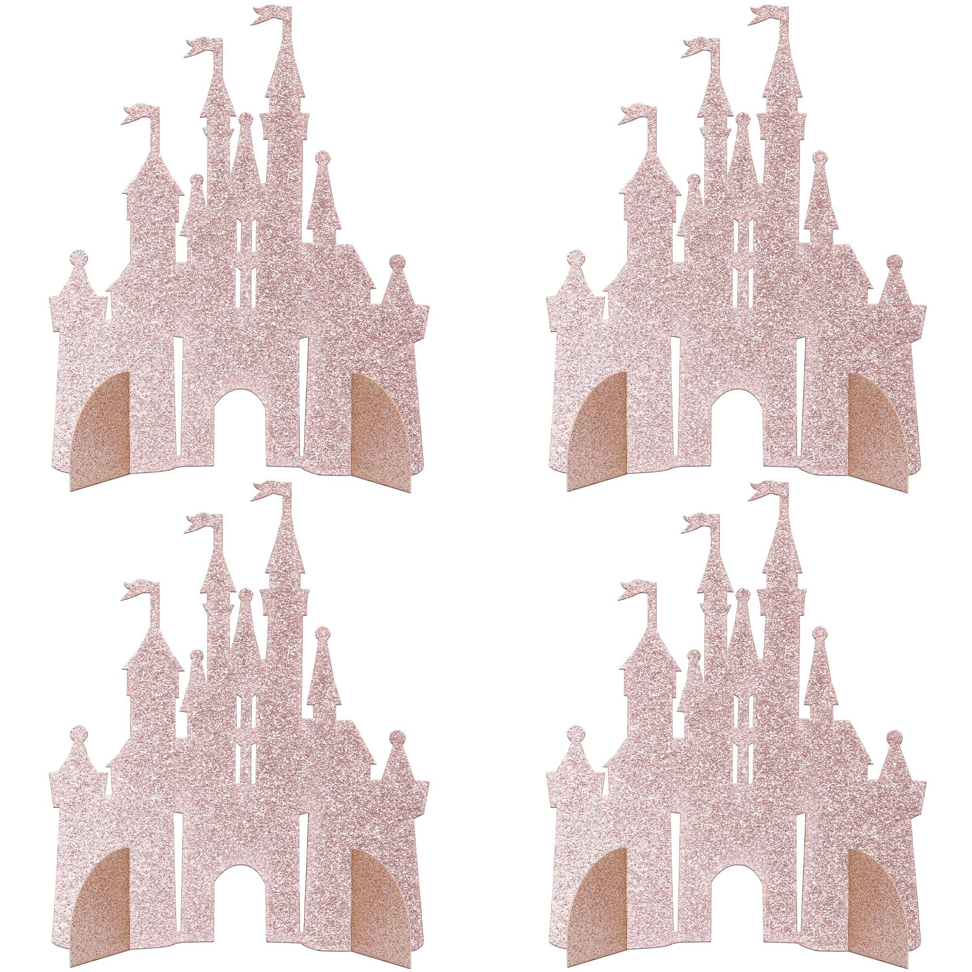 4 Pack Castle Honeycomb Table Centerpiece Celebrating Princess Happy Birthday Table Toppers Centerpieces Decorations for Castle Theme Baby Shower Wedding Birthday Party Table Decorations Supplies
