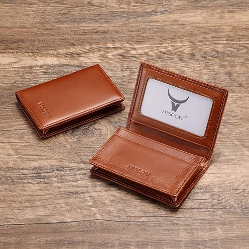 Miniatura 8 de Funda de piel para tarjetas de visita para hombres y mujeres, piel de becerro italiana