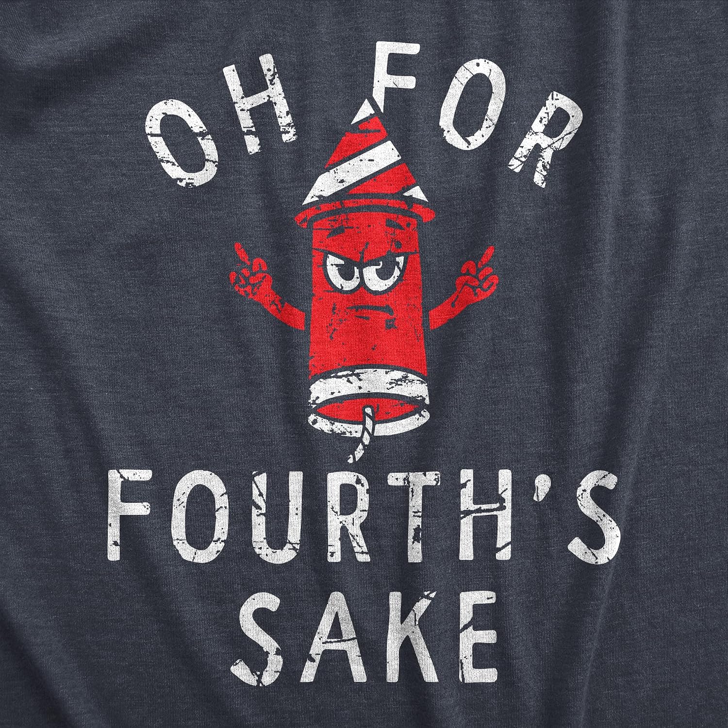 Mens Oh for Fourths Sake T Shirt Funny Fourth of July Fireworks Joke Tee for Guys