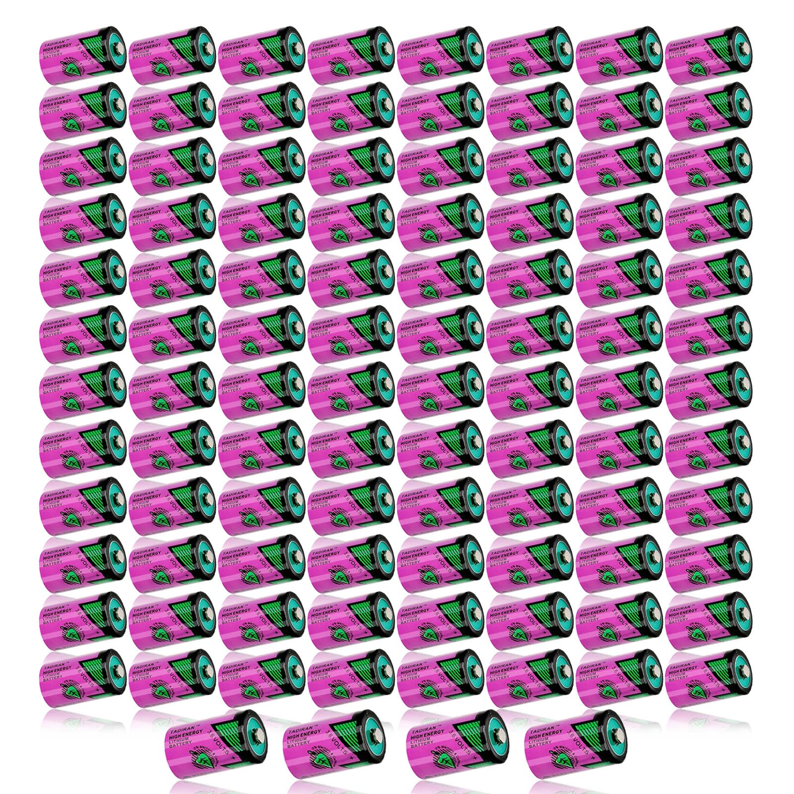 Pack of 100 - TL-5902 3 6V 1 2AA 3 6 Volt 1200mAh Lithium Battery for Tadiran TL-5902