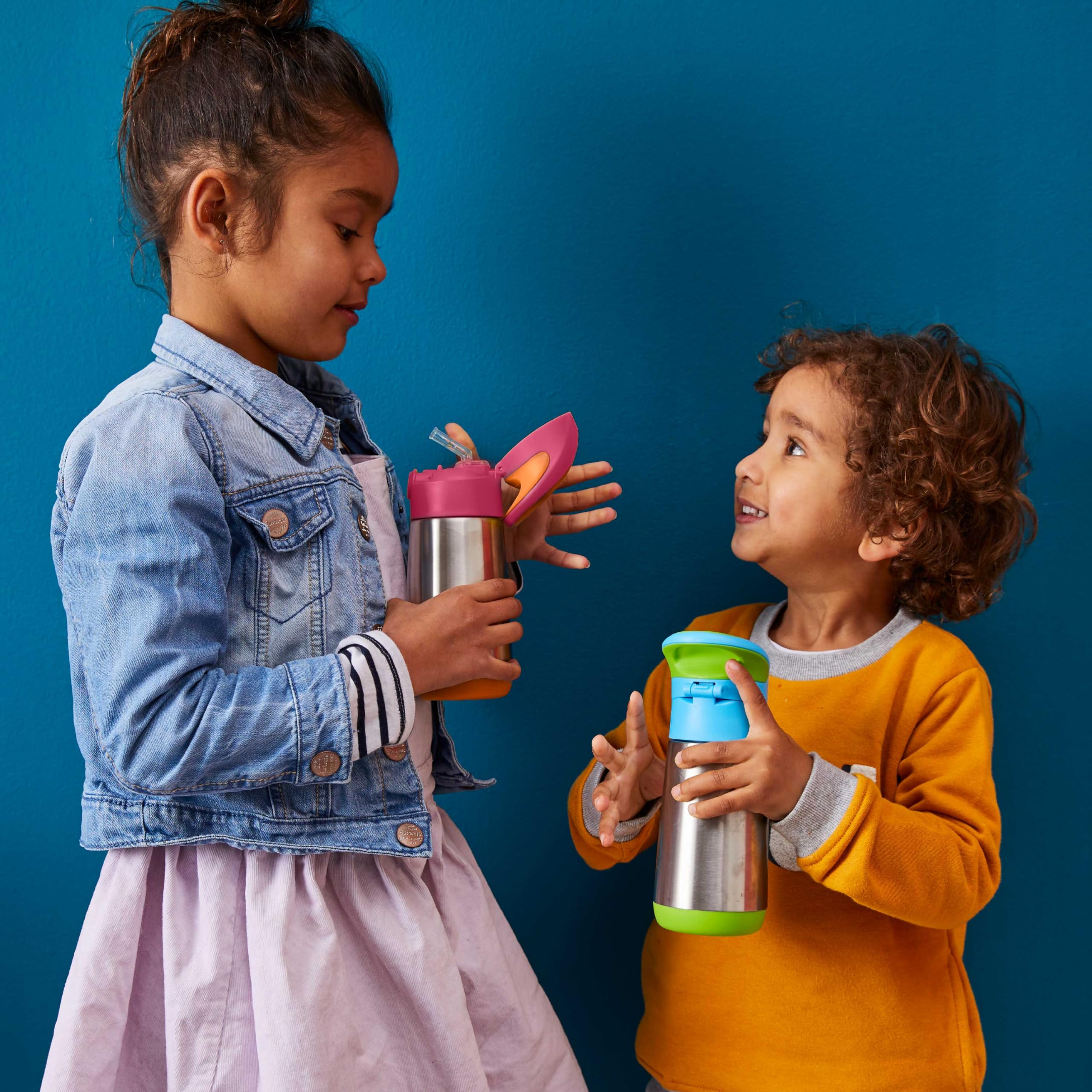 b.box Borraccia Termica | Borraccia Bambini in Acciaio Inossidabile a Doppia Parete | Mantiene le Bevande Fredde Fino a 8 Ore, Calde fino a 6 Ore | 350 ml