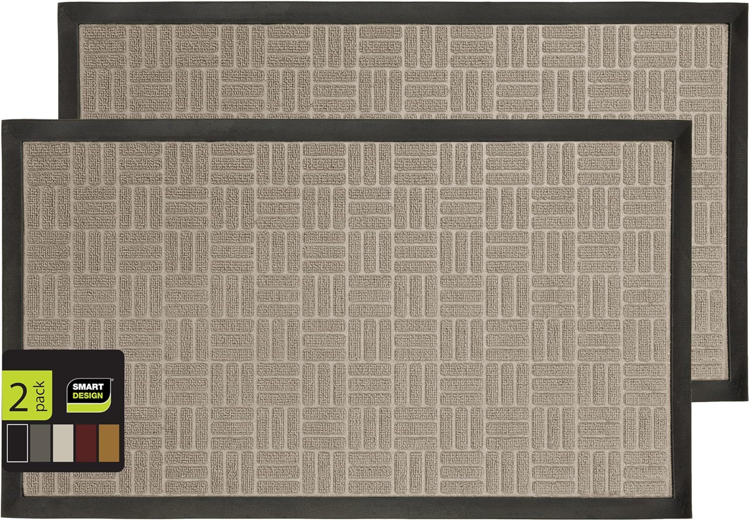 Smart Design All Weather Door Mat Durable Indoor Outdoor