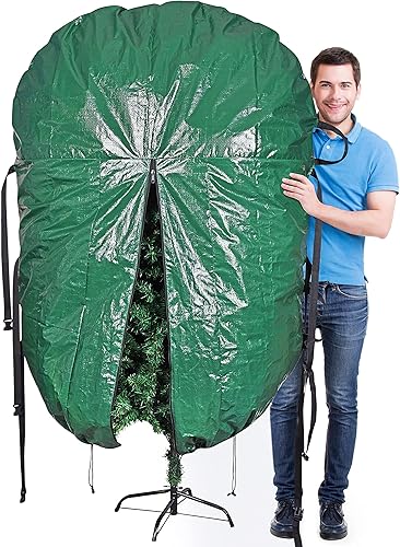 Miniatura 5 de ProPik Bolsa de almacenamiento vertical para árbol de Navidad se adapta a árbol de Navidad de 75 pies polietileno resistente bolsa impermeable para