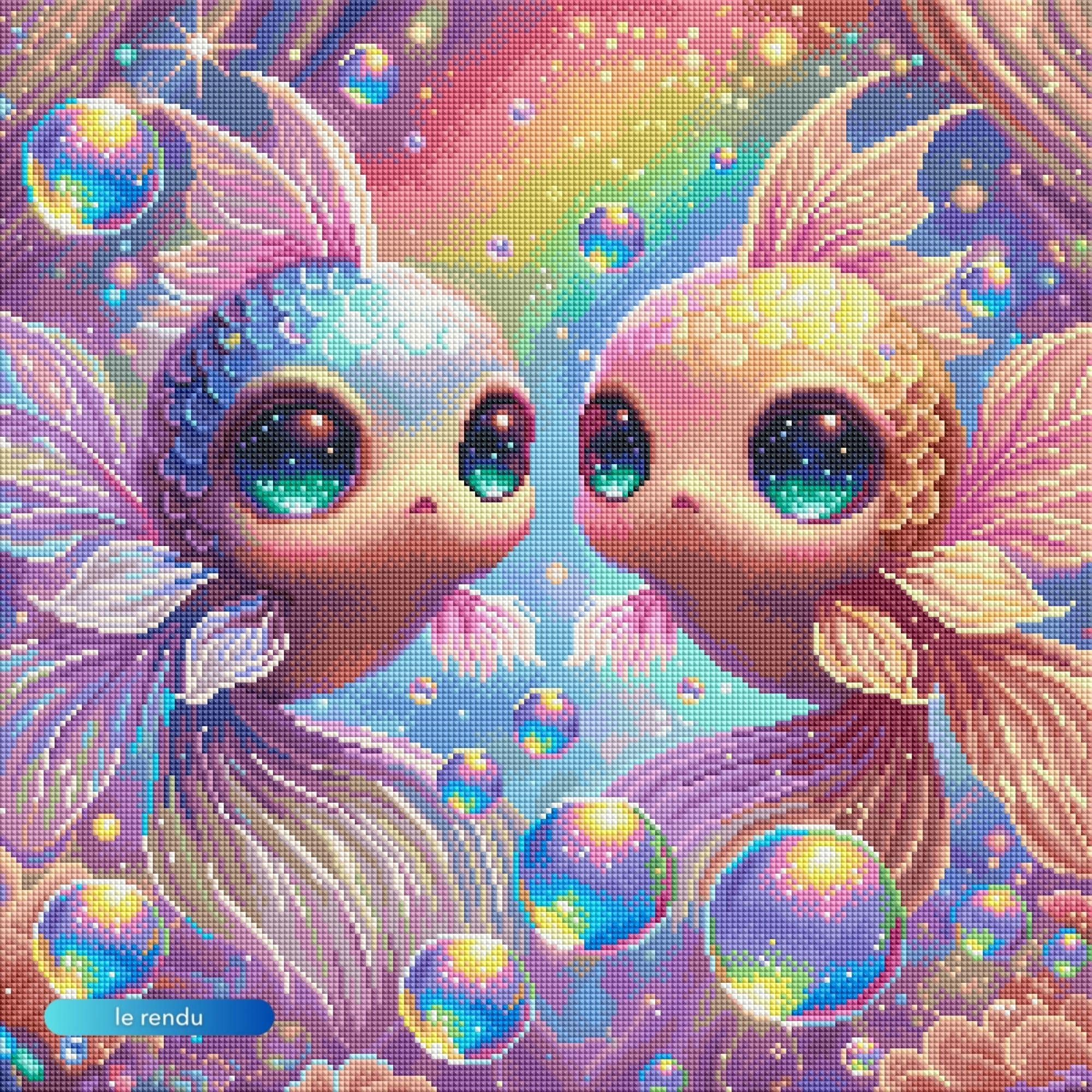 Picmondoo Peinture diamant - 50 x 50 cm - Avec pierres carrées en résine AB, strass et couleurs métalliques - Œuvre d'art de bricolage pour adultes et enfants