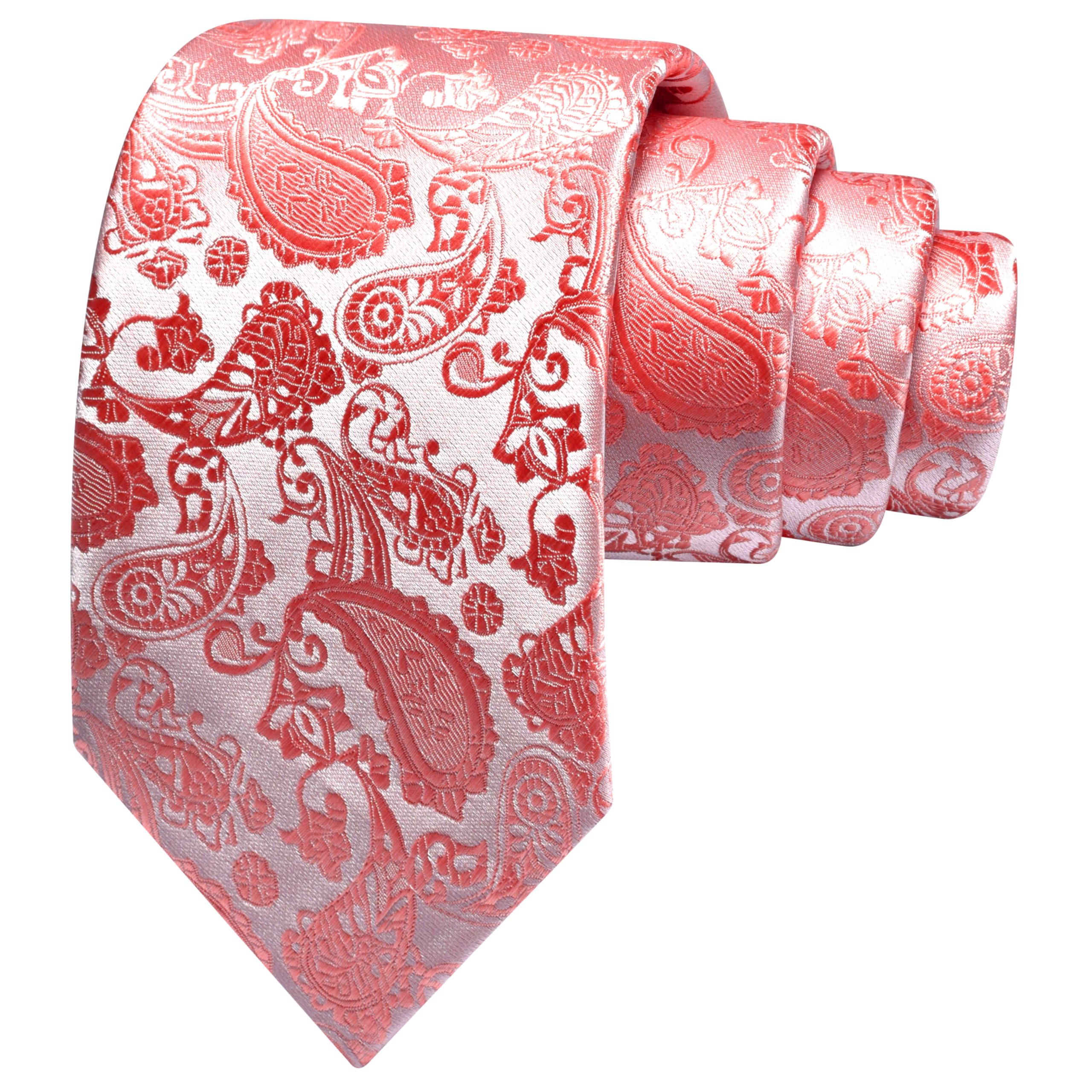 GUSLESON 3.15"(8cm) Fashion Paisley Ties Mens Woven Jacquard Necktie for Wedding