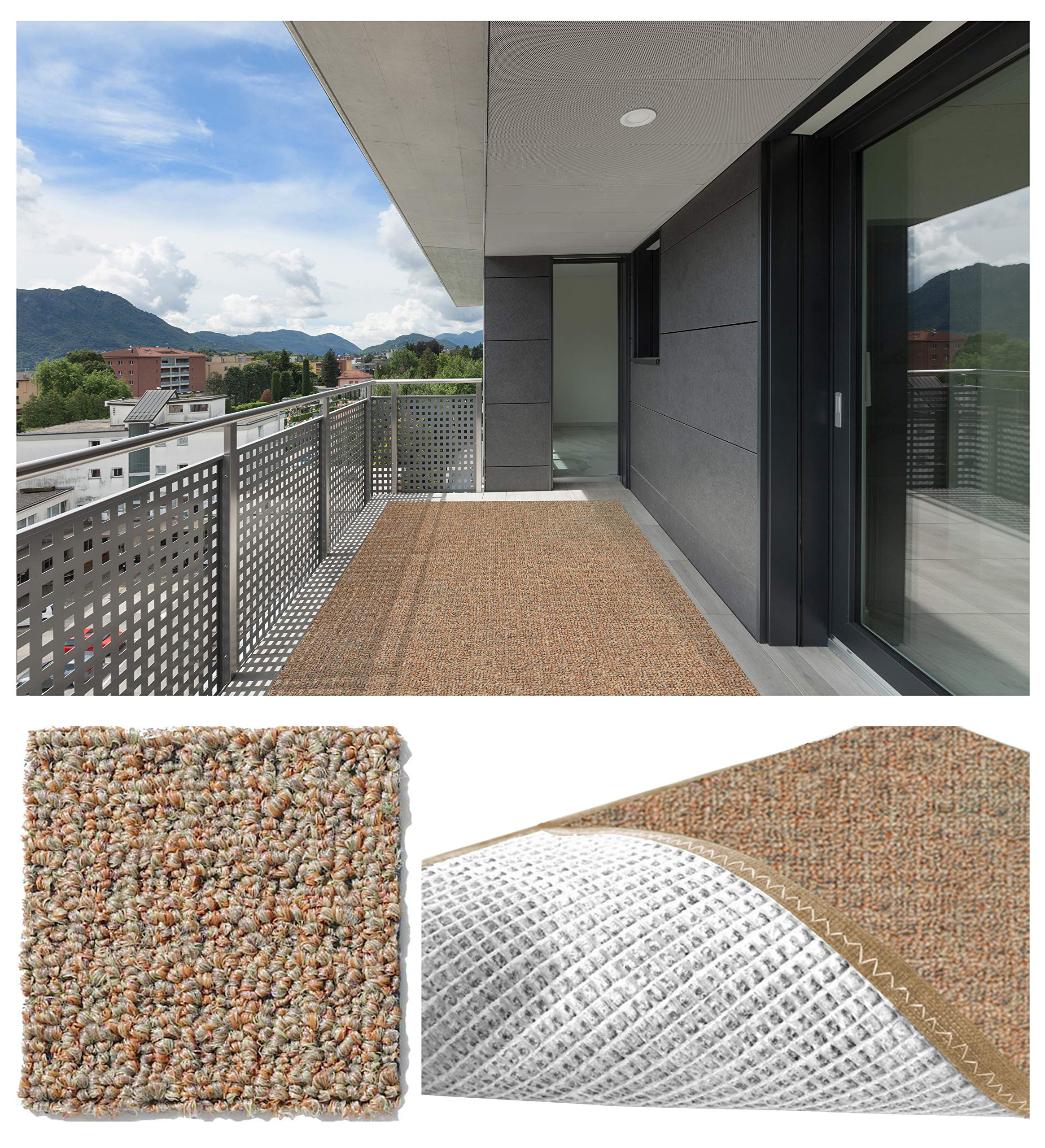 KOECKRITZ 6 inx6 in Sample Unbound Clay Pot Casual Boucle Level Loop 20 oz DuraRitz Indoor-Outdoor Area Rug