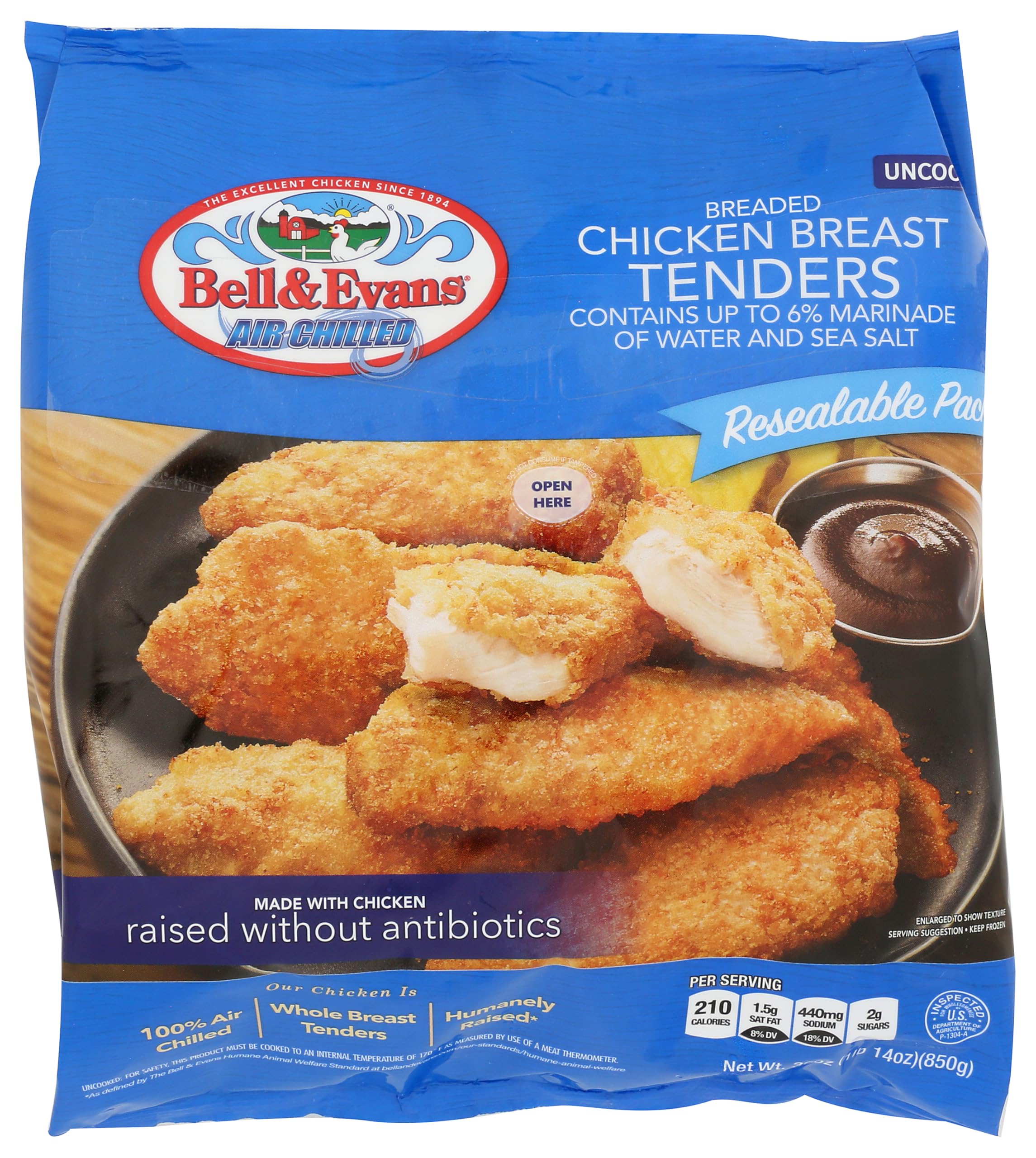 Bell Evans Breaded Chicken Breast Tenders 30 OZ