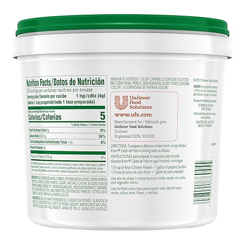 Miniatura 39 de Knorr Caldo de Polo profesional, caldo con caldo granulado de sabor a pollo como base, adobo, potenciador del sabor, comodidad estable, 0.00 oz